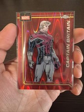 2025 Topps Chrome Marvel Captain Britain #151 Red Shimmer Refractor 1/5
