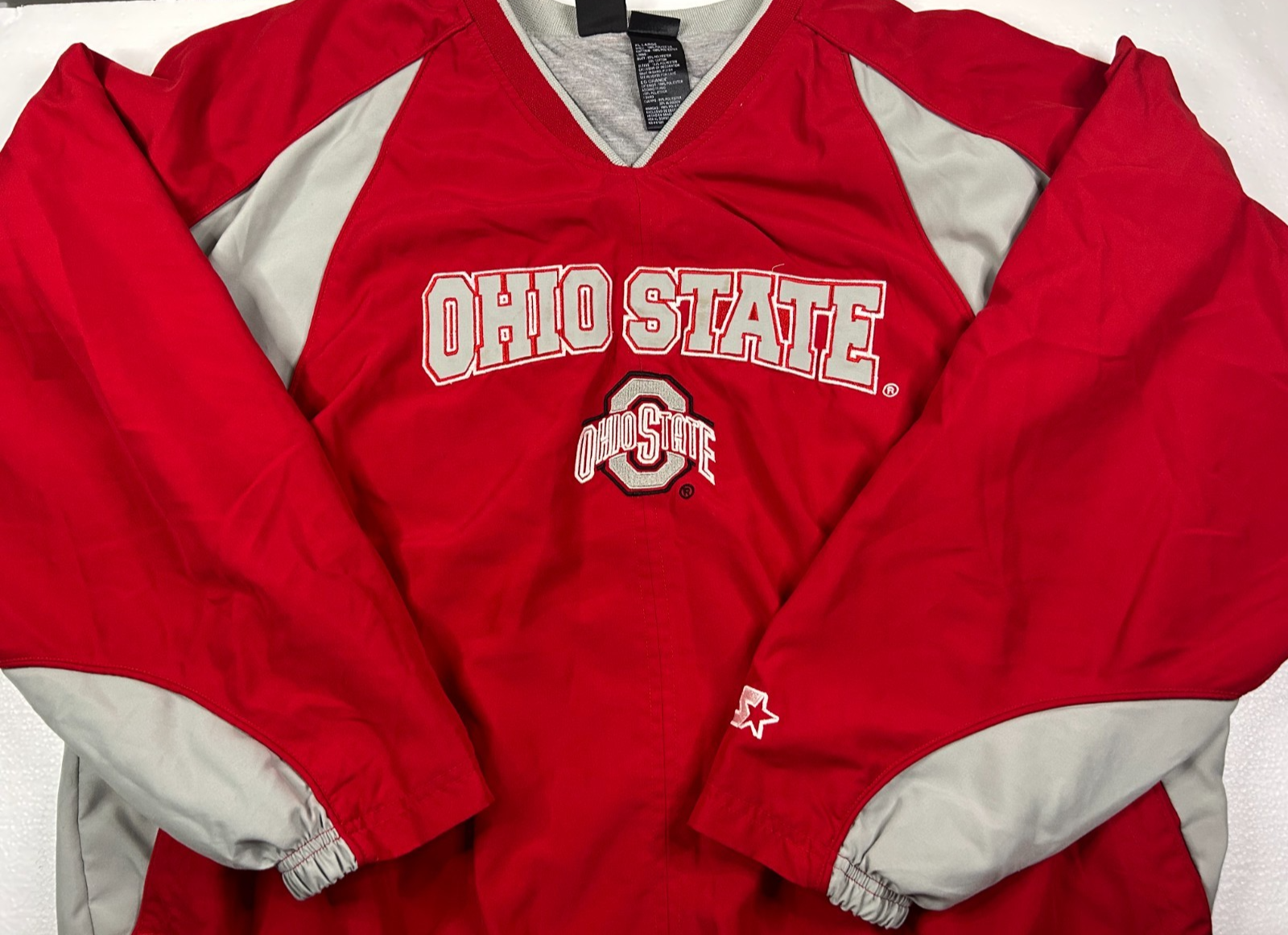 Vintage 90s Starter Ohio State Buckeyes Windbreaker Pullover Mens XL NCAA Sports