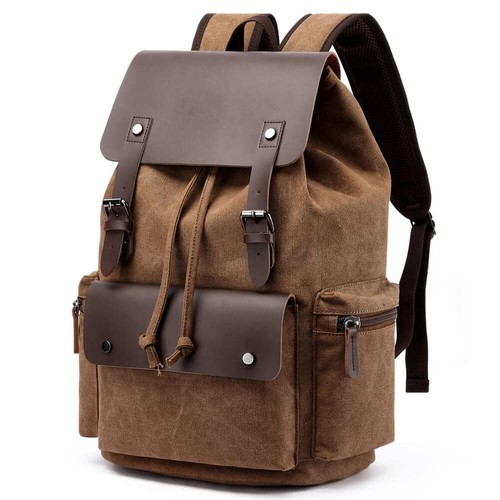 Vintage Canvas Backpack Casual Daypacks Travel Rucksack for Men Women Laptop