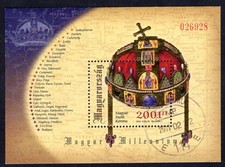HUNGARY 2001 BLOCK264 used FLAWLESS MILLENIUM (05650