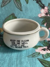 miniature chamber pot With All Seeing Eye & Verse H3cm Diameter 5.5cm Excellent