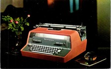 Remington Electric TYPEWRITER, ADVERTISING Chrome Postcard thumbnail