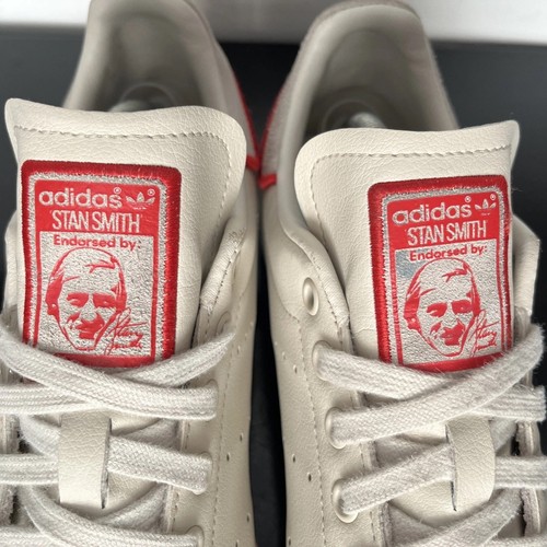 ADIDAS Originals Stan Smith 'Alluminio Collegiate Red' taglia UK 9 GX4452 - Foto 10 di 12