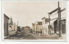 1917 EDISON WASHINGTON WA STREET SCENE REAL PHOTO RPPC - BOULDER STORE - DOGS