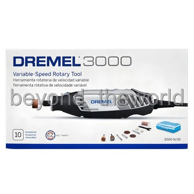 Dremel 3000-N/10 Variable Speed Rotary Tool (220V/NEW) with 10 Accessories Kit