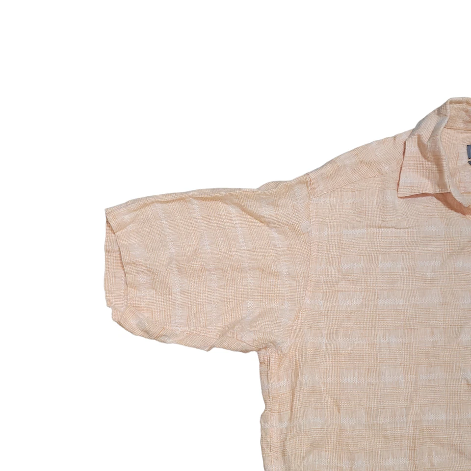 Talbots L Men Linen Button Up Camp Shirt Lightweight Breathable Comfort - Image 3 of 4