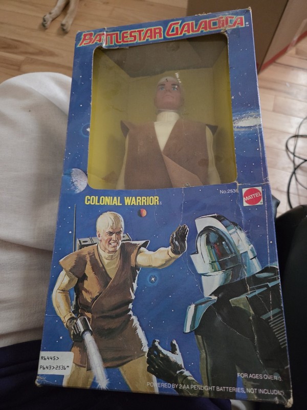 BOXED BATTLESTAR GALACTICA FIGURE COLONIAL WARRIOR 11 1/2" MATTEL 1978 RARE 2536