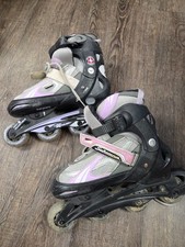 Schwinn Challenge Series Roller Blades Black Pink Adjustable Youth 5-8