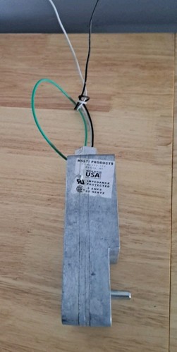 MULTI PRODUCTS MOTOR ACTUATOR UL14V 1519D 120V  .5 AMPS 60Hz USED