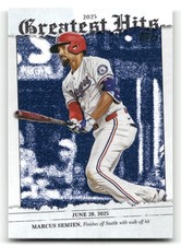 2026 Topps Series 1 Marcus Semien #GH-22 2025 Greatest Hits Texas Rangers