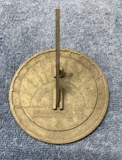 Cast Non-Magnetic 4" diameter SundialSet Me Right Use Me Well Time I Will Tell