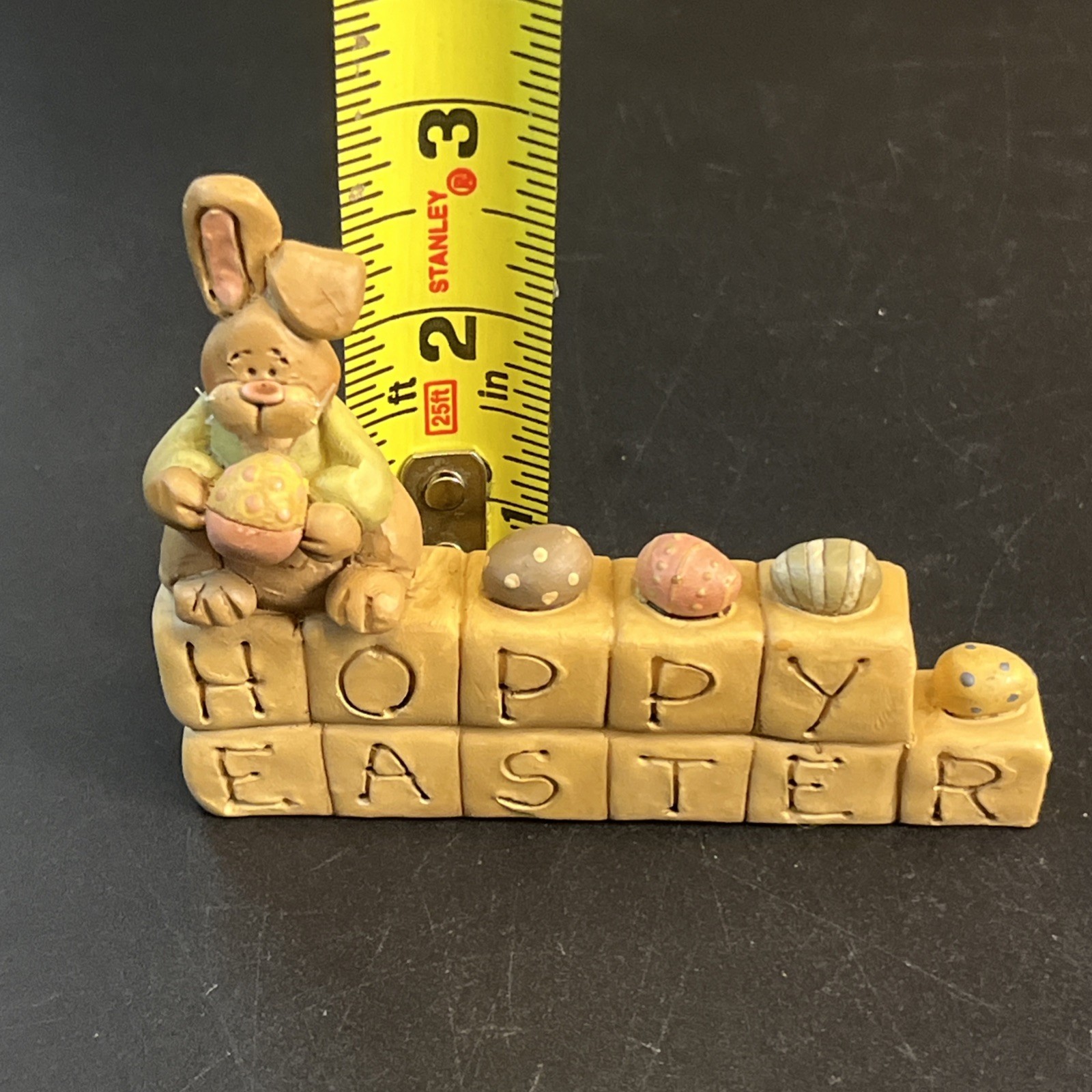 Blossom Bucket Hoppy Easter Bunny Rabbit Eggs Suzi Skoglund Spring Sign 4" Cute