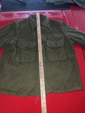 Vintage 1950s Korean War U.S. Army OG-108 Olive Green Wool Field Shirt Size 44R
