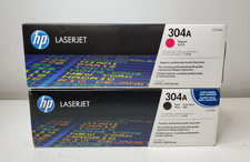 Mixed New/Sealed 2x HP LaserJet 304A Black/Magenta Print Cartridge