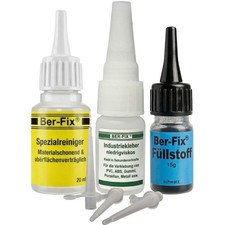 Ber-Fix Füllstoff Set Industriekleber Sekundenkleber + Granulat + Feine Düsen
