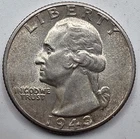 *SILVER* 1943  Washington Quarter -《Great Way To Buy Silver!!》