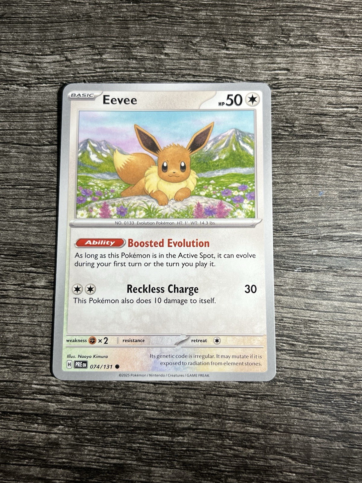 Eevee  74/131 - Pokemon Prismatic Evolutions - NM