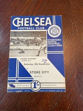 Chelsea v Stoke  Program, September 16, 1967- VG Condition