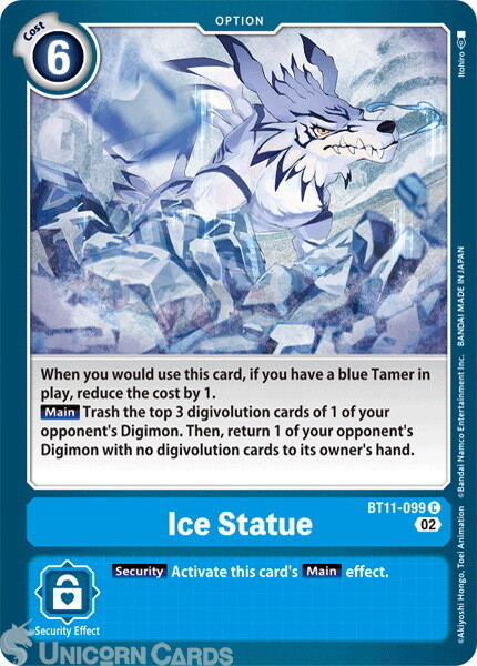 BT11-099 Ice Statue :: Common Foil :: BT11: Dimensional Phase :: Mint Digimon Ca