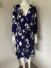 Women's Size 18￼ Eliza J Faux Wrap  Blue/Pink Floral Birds Print