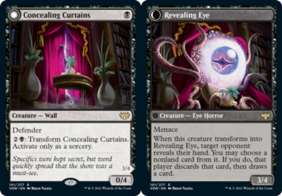 x1 Concealing Curtains // Revealing Eye - Foil R MTG Innistrad: Crimson Vow M/NM