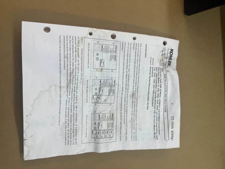 Anunciador Kohler RSA III MULT ATS solamente Foto 3 de 4