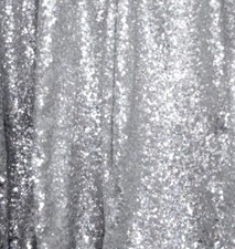 Silver Sequin on Mesh Fabric, Silver Sequin Fabric, Dress Party Deco by the Yard