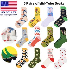 6 pairs of Unisex 100 Cotton Breathable Comfortable Colorful Casual Soft Socks