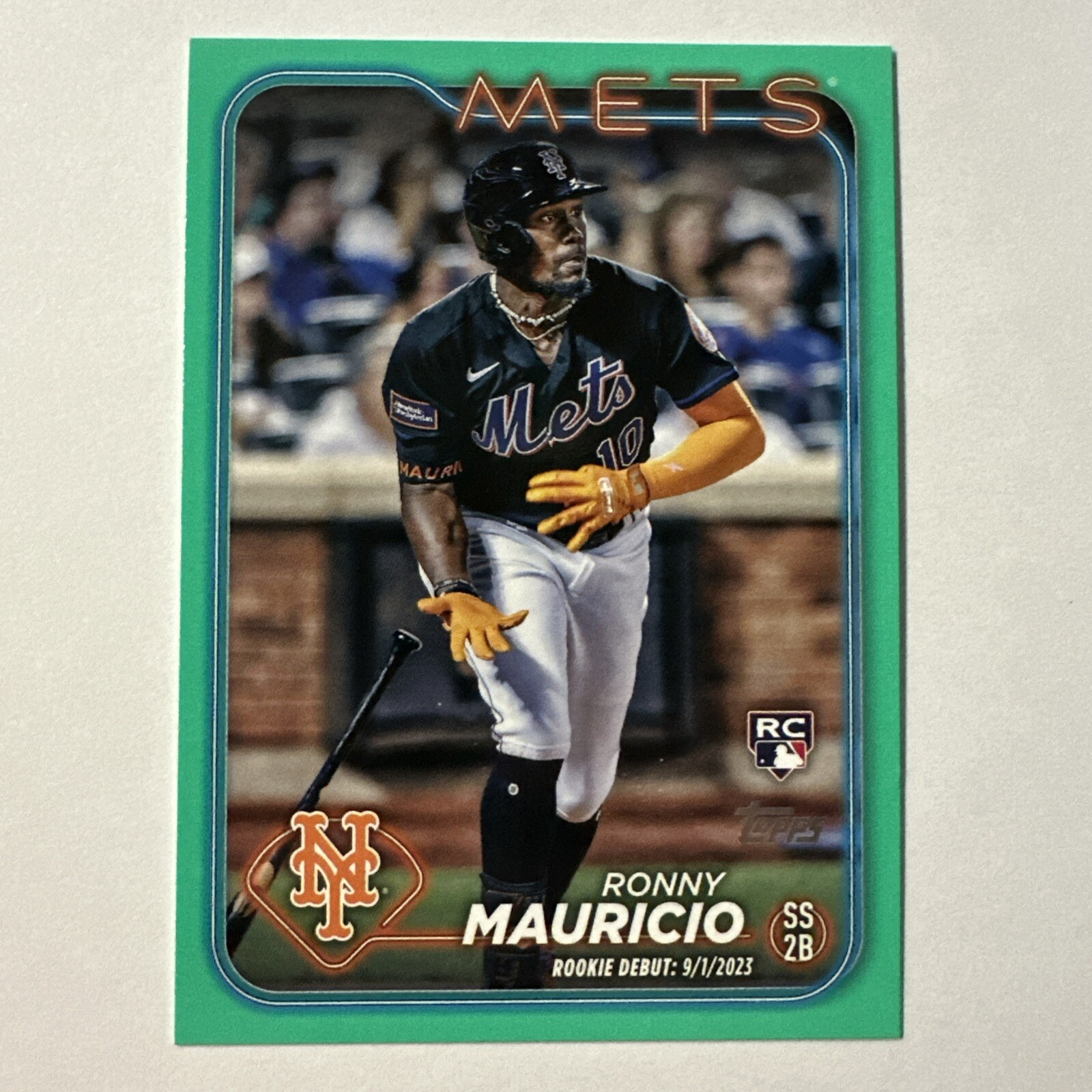 2024 Topps Update US157 Ronny Mauricio New York Mets – Rookie Debut AQUA
