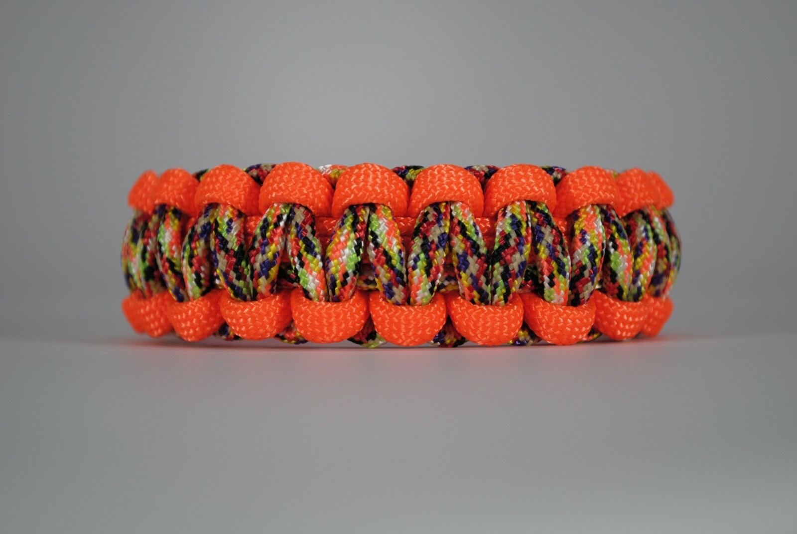 550 Paracord Survival Bracelet Cobra Orange/Overkill "Made in the USA"