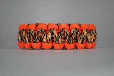 550 Paracord Survival Bracelet Cobra Orange/Overkill "Made in the USA"