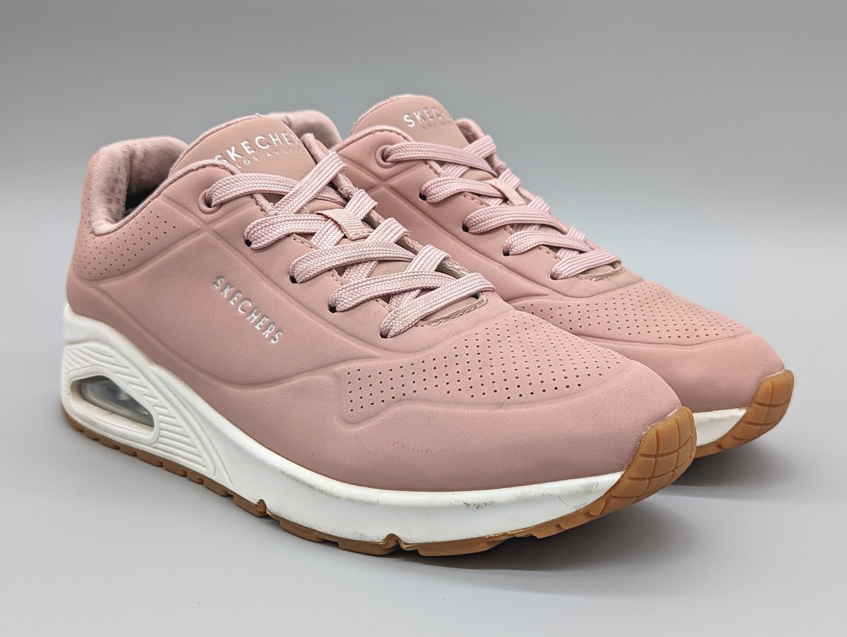 Skechers Uno Stand on Air Women's Sneakers Blush Pink Shoes Trainers Size