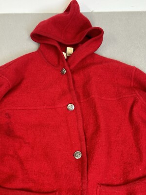 Vintage Authentic St. Johns Bay 100% Wool Hooded Jacket Size 1X