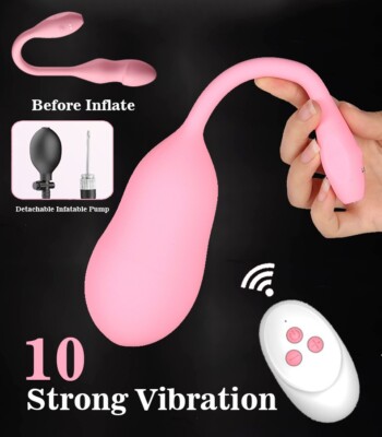 Super Huge Dildo Egg Inflatable Multispeed Anal G-spot Vibrator Women Sex  Toy