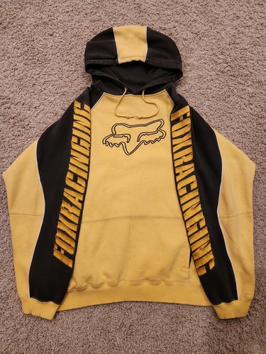 Yellow Fox Racing Hoodie Hoodie Fox Racing Parka Fox Racing Coat