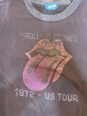 BC Ethic The Rolling Stones 1972 US Tour Mens T-shirt Rare Size L