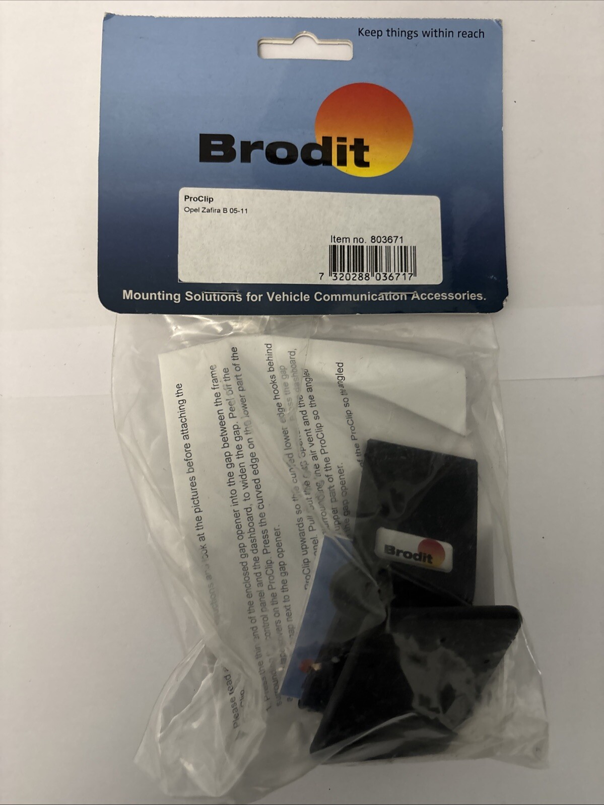 Brodit ProClip 803671 Car Accessory Phone Mount For Opel Zafira B - 2005 - 2011