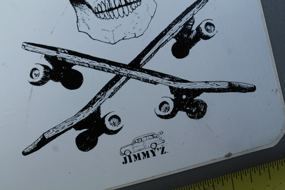 Outlaw Jimmy Z Skateboard Skull Cross Bones 80's OG V67B Vintage