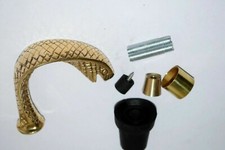 Handmade Brass Snake Head Handle for Wooden Walking Stick Cane Gift Only Handle
