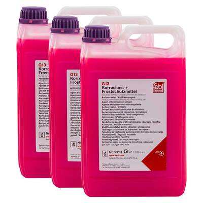 Kühlerfrostschutz Konzentrat Febi G13 3 X 5 Liter Violett für Audi Seat Skoda VW