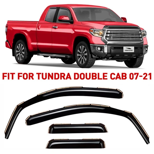 Rain Guards Vent Visors Shade 2007-2021 Toyota Tundra Double Cab in-channel⭐⭐⭐⭐⭐