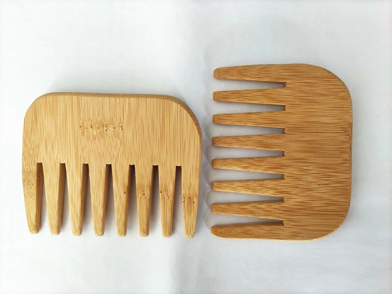 Customize Logo-Bamboo Wood Combs Beard Comb Wide Tooth Massage Hair Square Comb - Image 4 of 4