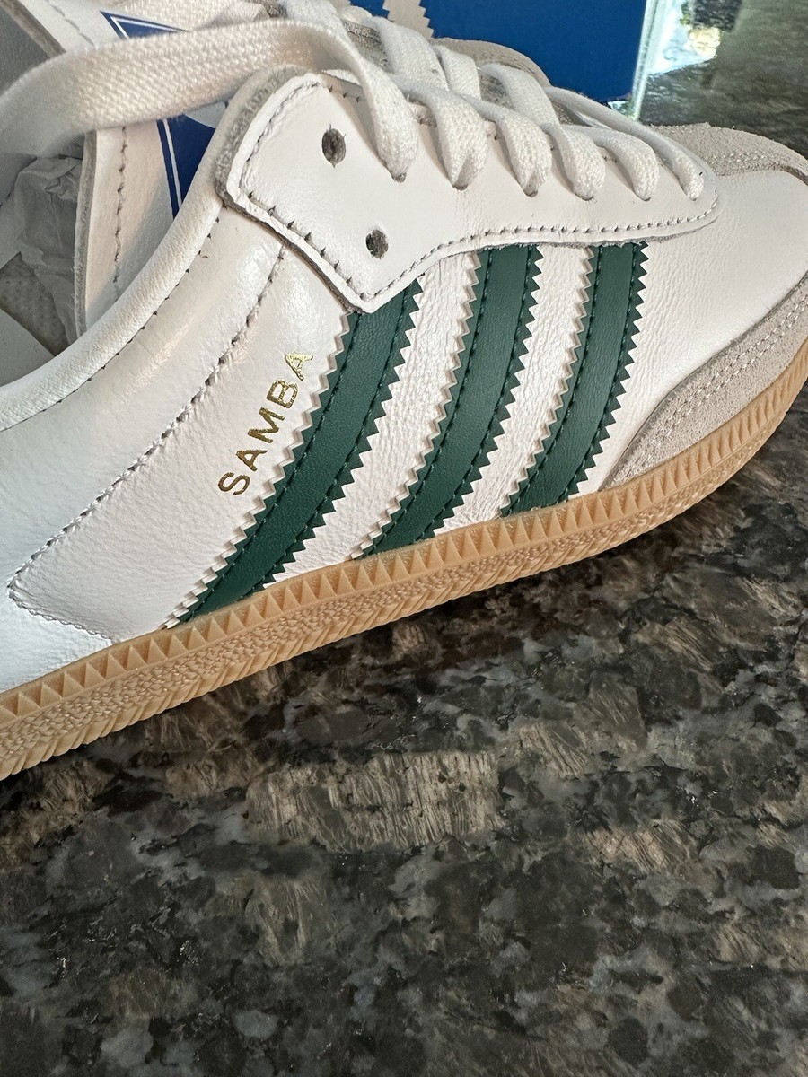Adidas Originals Samba OG White Collegiate Green IE3437 Mens Shoes