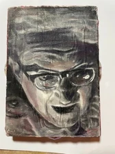 Soft Pastel mixed media painting canvas 5" x 7" original art   OOAK  paranoia