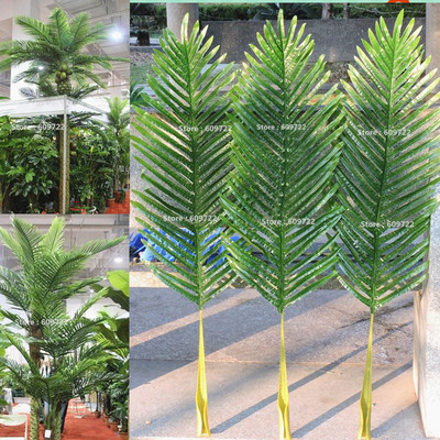 104cm 18pcs Patio Sago Artificial Palm Leaf Plant Tree Branch Frond Home  Decor | eBay