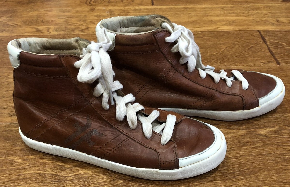 Frye & Co Ankle Leather Sneaker Hi-Top 3470047 Cognac 6.5 | eBay
