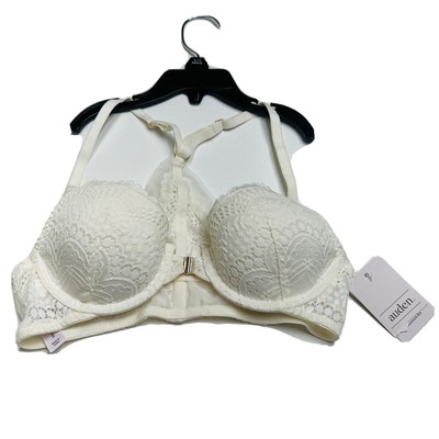 Auden 32A Racerback Plunge Push-Up Bra - NEW Cosmic Cream Color Lace Bra