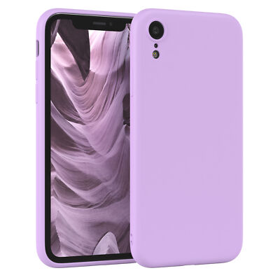 Für Apple iPhone XR Handyhülle Silikon Back Cover Schutz Handy Hülle Case Lila
