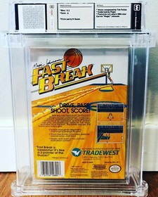 Magic Johnson's Fast Break Wata 9.2 NES Nintendo VGA Sealed 1990