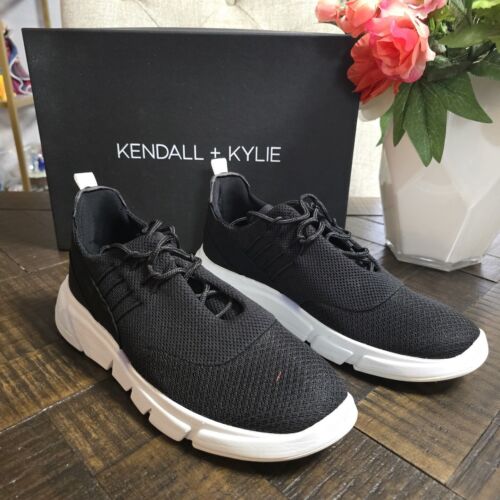 KENDALL + KYLIE Black White Women's Shoes Mesh Trainer Sneakers New Box 7.5